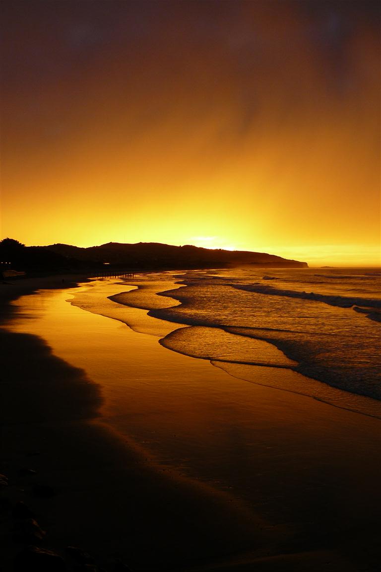Dunedin peninsula beach at sunset-Shaun Templeton